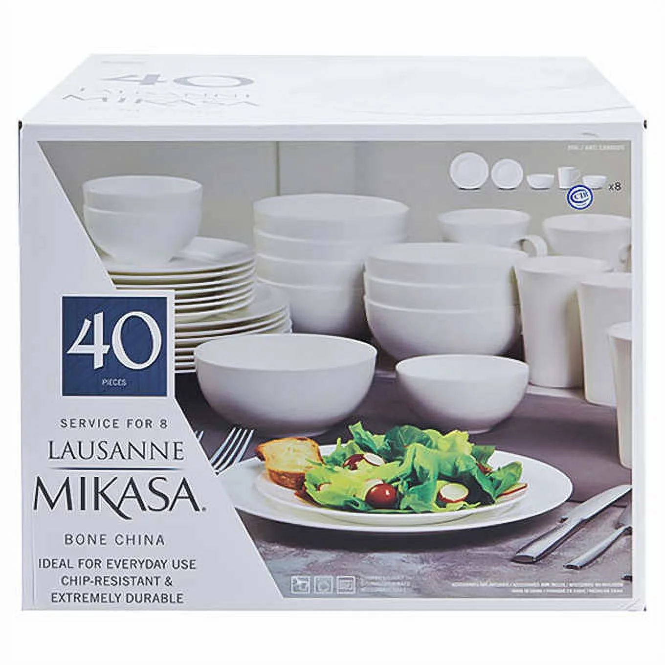 Mikasa Lausanne 40-piece Bone China Dinnerware Set