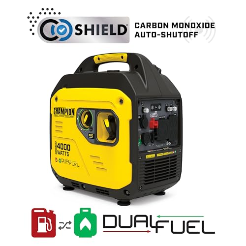 Champion Power Equipment 4000-Watt Dual Fuel RV Ready Portable Inverter Generator with Quiet Technology and CO Shield