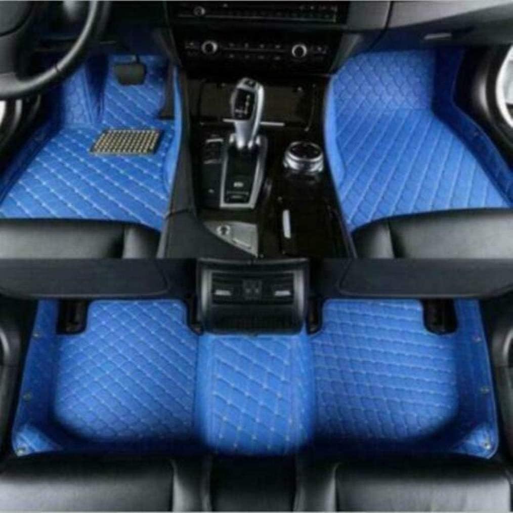 NYMCAR Custom car Floor Mats for BMW 1,2,3,4,5,6,7,8 Series X1,X2,X3,X4,X5,X6,X7,Z4 2000-2022 Car Full Coverage All Weather Pads Protection Non-Slip Leather Floor Liners (Black Blue)