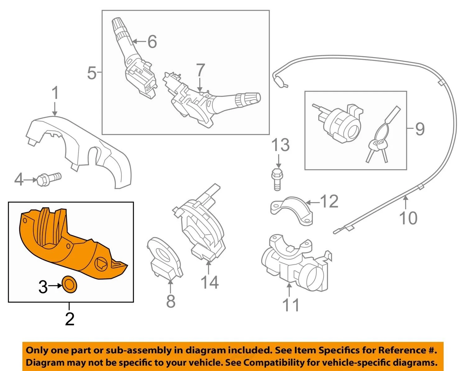 New 2011-2014 Fits Hyundai Sonata Steering Column Cover Trim Lower 84851-3S900-RY