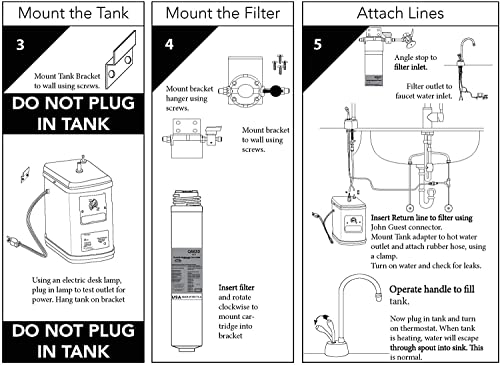 Westbrass Handle Hot Water Dispenser Faucet (Tank sold separately), Satin Nickel