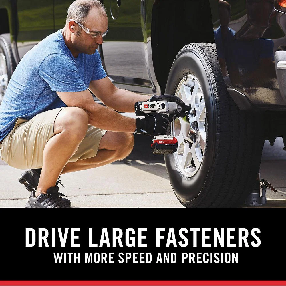 PORTER-CABLE PCC740LA 1/2 in. Drive 260 ft./lb. 20V Lithium-Ion Brushless / Cordless Impact Wrench