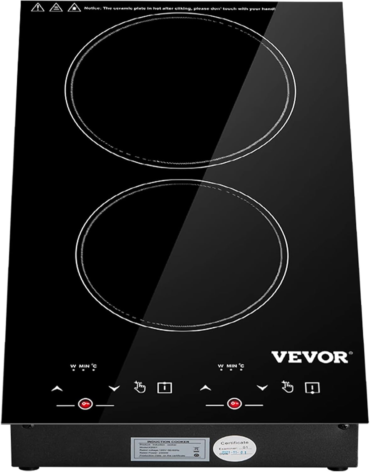 VEVOR Built-in Induction Electric Stove Top 5 Burners,35 Inch Electric Cooktop,9 Power Levels & Sensor Touch Control,Easy to Clean Ceramic Glass Surface,Child Safety Lock,240V