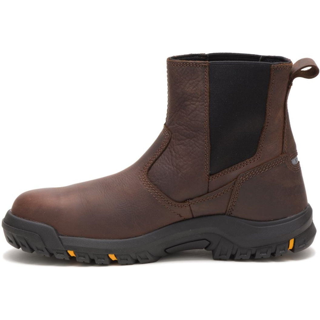 CAT Men鈥檚 Wheelbase Steel Toe Work Boot 鈥?Clay 鈥?P91026