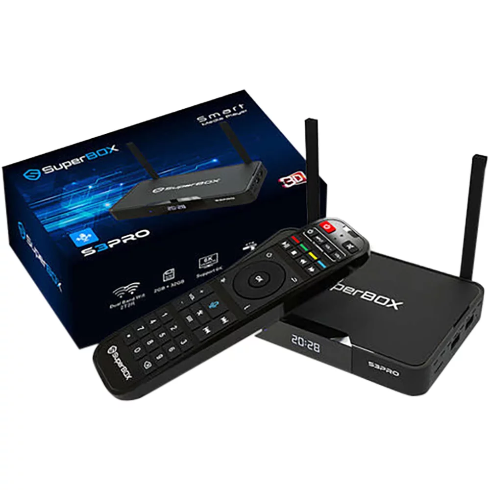 Superbox S3 Pro Dual Band Wi-Fi 2.4Ghz 5Ghz Supports 6K Video