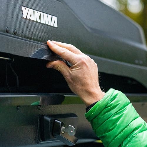 Yakima Roof Cargo Carrier, Vehicle Rooftop Hard Shell Travel Storage Box with SKS Lock, SkyBox NX XL, 18 Cubic Feet, Black