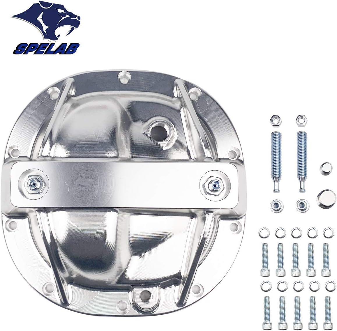 SPELAB Rear Differential Cover Billet Aluminium Alloy 8.8" Differential Cover for Ford with 10 Bolts