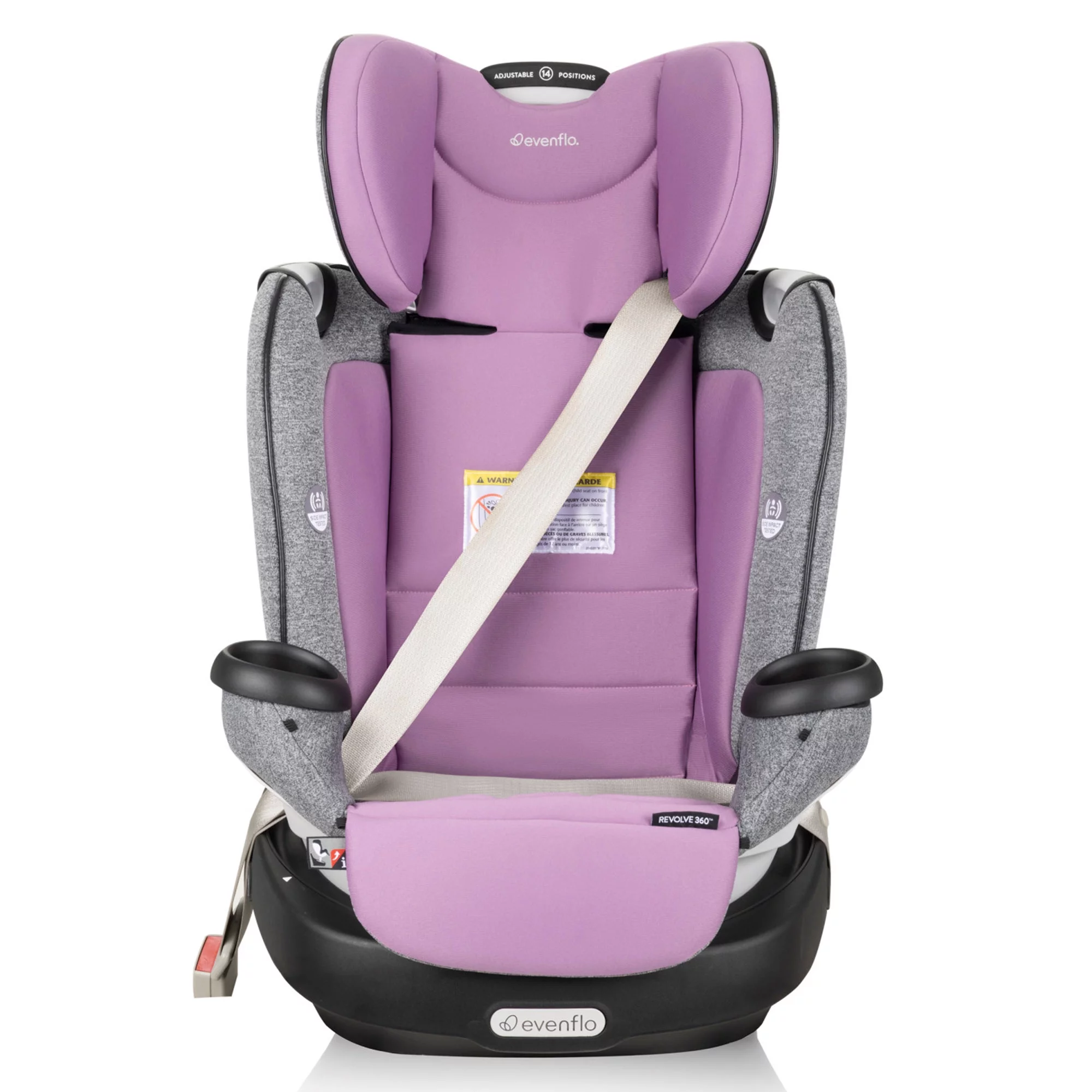 Evenflo GOLD Revolve360 Rotational All-In-One Convertible Baby Car Seat (Opal Pink)