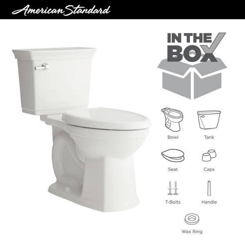 American Standard Optum Vormax Complete Right Height 2-Piece 1.28 GPF Elongated Toilet in White