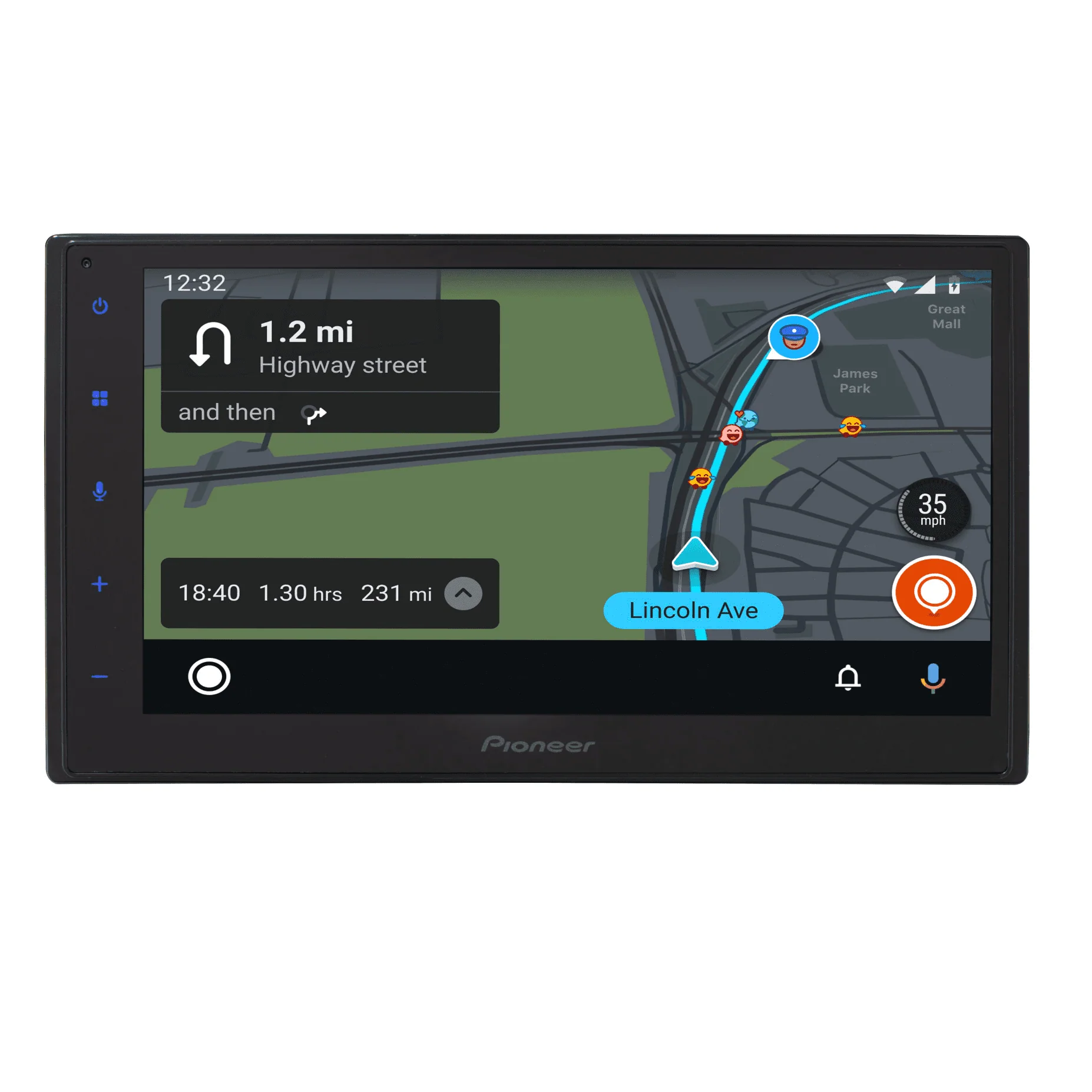 Pioneer DMH-160BT Car Play/Android Auto Digital Media Receiver with 6.8 Touchscreen and Bluetooth,Double Din, Backup Camera Ready