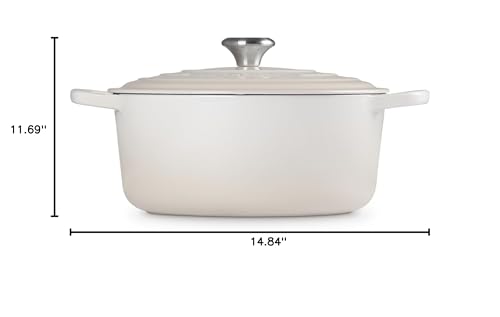 Le Creuset Enameled Cast Iron Signature Round Dutch Oven, 7.25 qt., Meringue