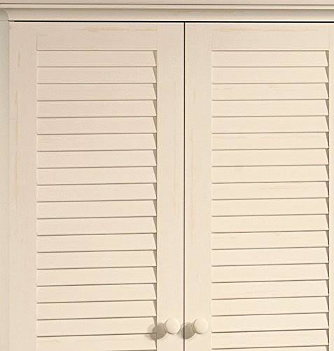 Sauder Harbor View Storage Cabinet, Antiqued White