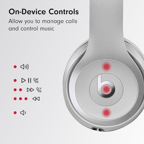 Beats Solo3 Wireless On-Ear Headphones - Apple W1 Headphone Chip, Class 1 Bluetooth, 40 Hours of Listening Time, Built-in Microphone - Red