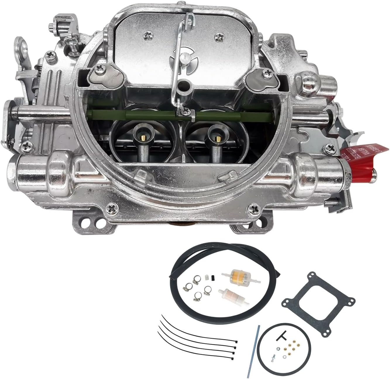 1406 Carburetor Replacement for Performer 600 CFM 4 Barrel AFB-style Square Bore Performance Carburetor with Air Value Secondary Manual Electric Choke (1406 Carburetor)