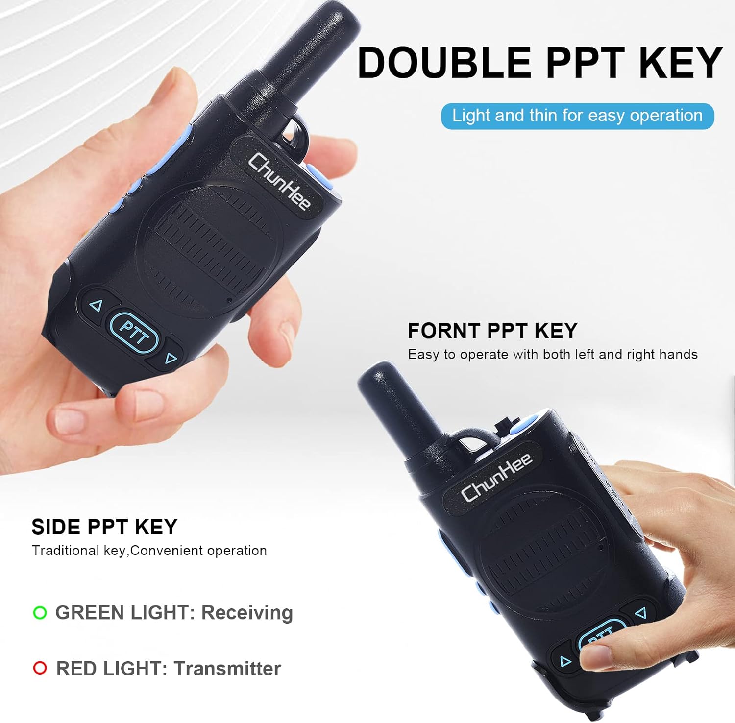 ChunHee Intercom System for Elderly Home Intercom System Room to Room Communication, 2 Miles Long Range 16 Channel Intercom System for Office/Camping/Hiking