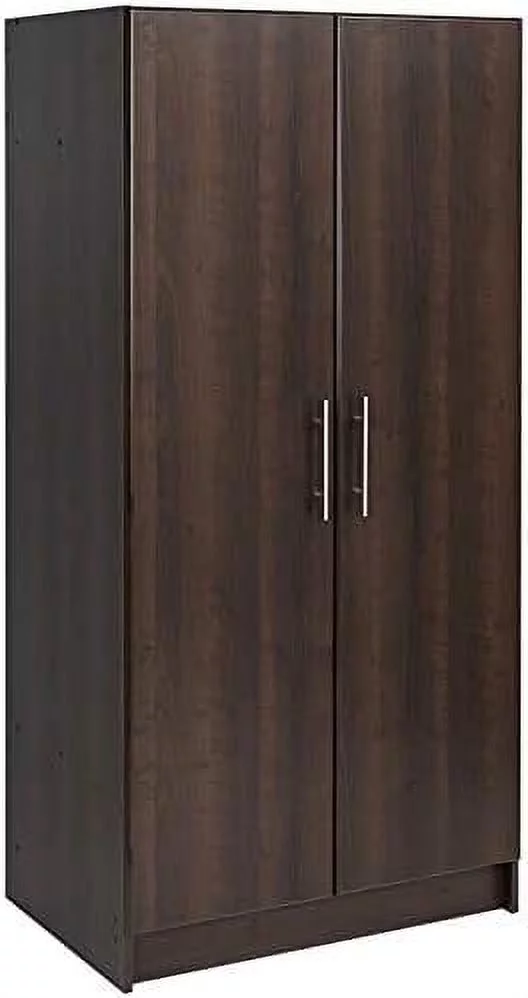 Contemporary 32" Wardrobe Armoire In Espresso