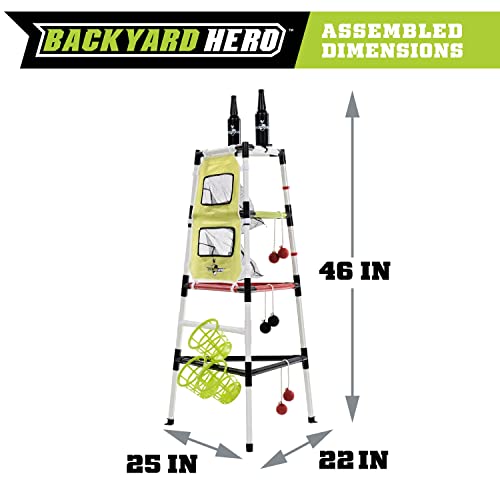 Family Outdoor Game 3.5’ Oversized 4 in a Row, Easy Set-up Classic Yard Game with Disc Storage Bag