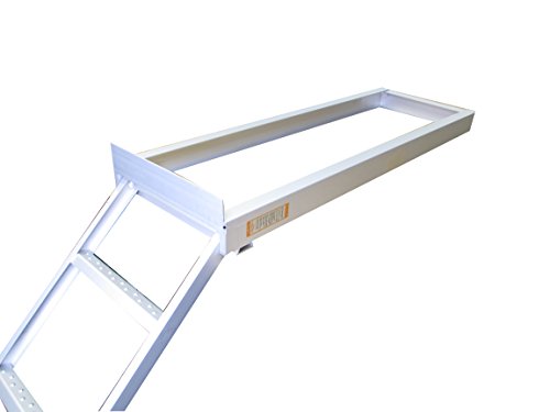 Pactrade Marine Pontoon Boat Under Deck 4 Step Flat Front Ladder Anodized Aluminum Capacity 300lbs Self Store