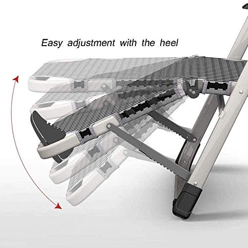 Zero Gravity Chair, Adjustable Patio Lounge Recliners Folding Zero Gravity Patio Lounge Chair Sun Pool Lawn Chaise for Pool Outdoor (A) Vision