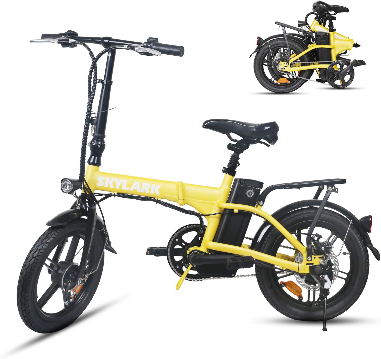 NAKTO Electric Bike Folding Ebike for Adults 350W City Electric Bicycle, Removable 36V 10AH Battery 40Miles Range 20MPH, Portable Commuting Electric Bicycle with Charger 4 Colors ebike
