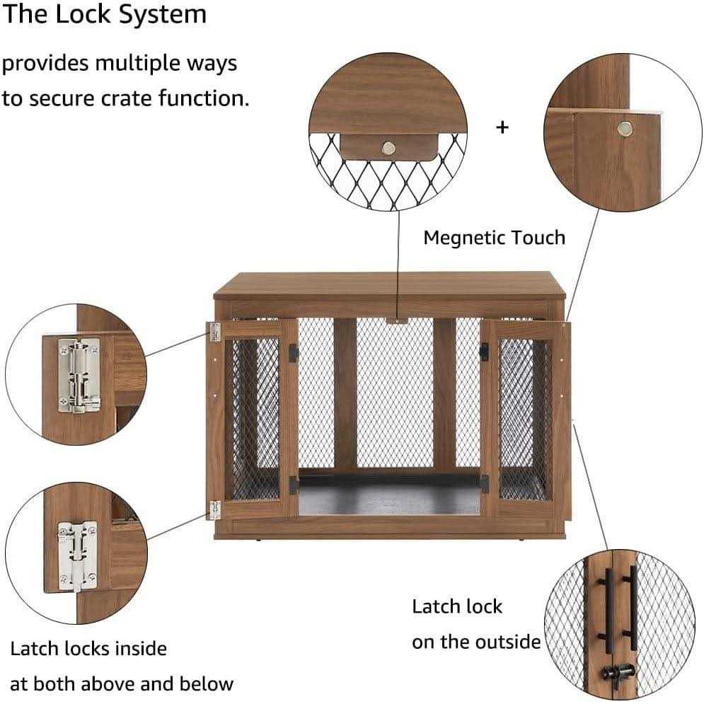 Unipaws Furniture Style Dog Crate with Tray - Pet Supplies online store