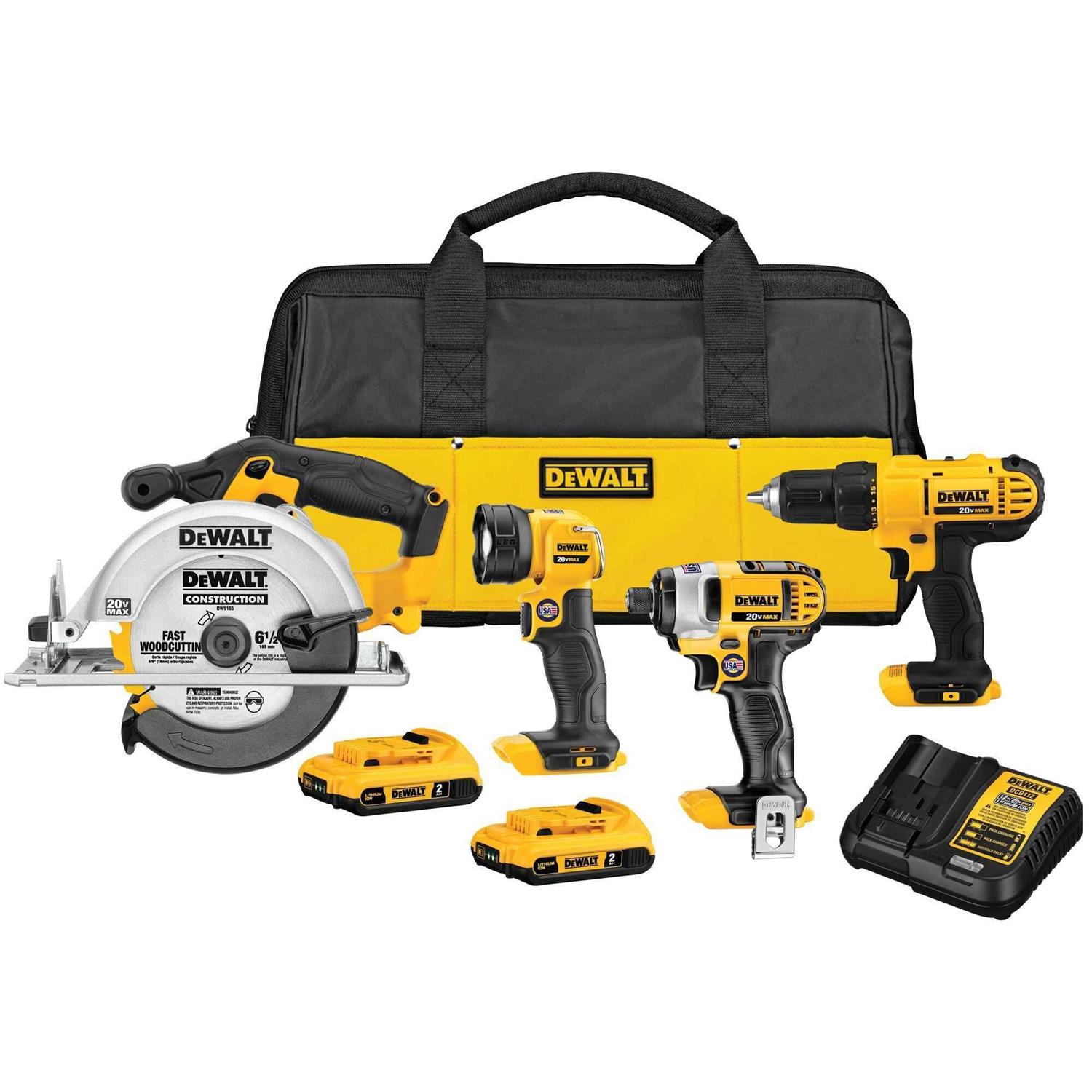 DEWALT DCK466D2 20V MAX Cordless 4-Tool Combo Kit - Shop Hardware Tools Online Store