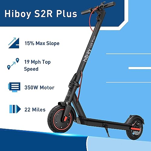 Hiboy S2 Series Electric Scooter, 8.5"-12" Tires, Up to 17-38 Miles Range, 350W/500W Powerful Motor & 19/23 MPH Portable Folding Commuting Electric Scooter for Adults with Double Braking System