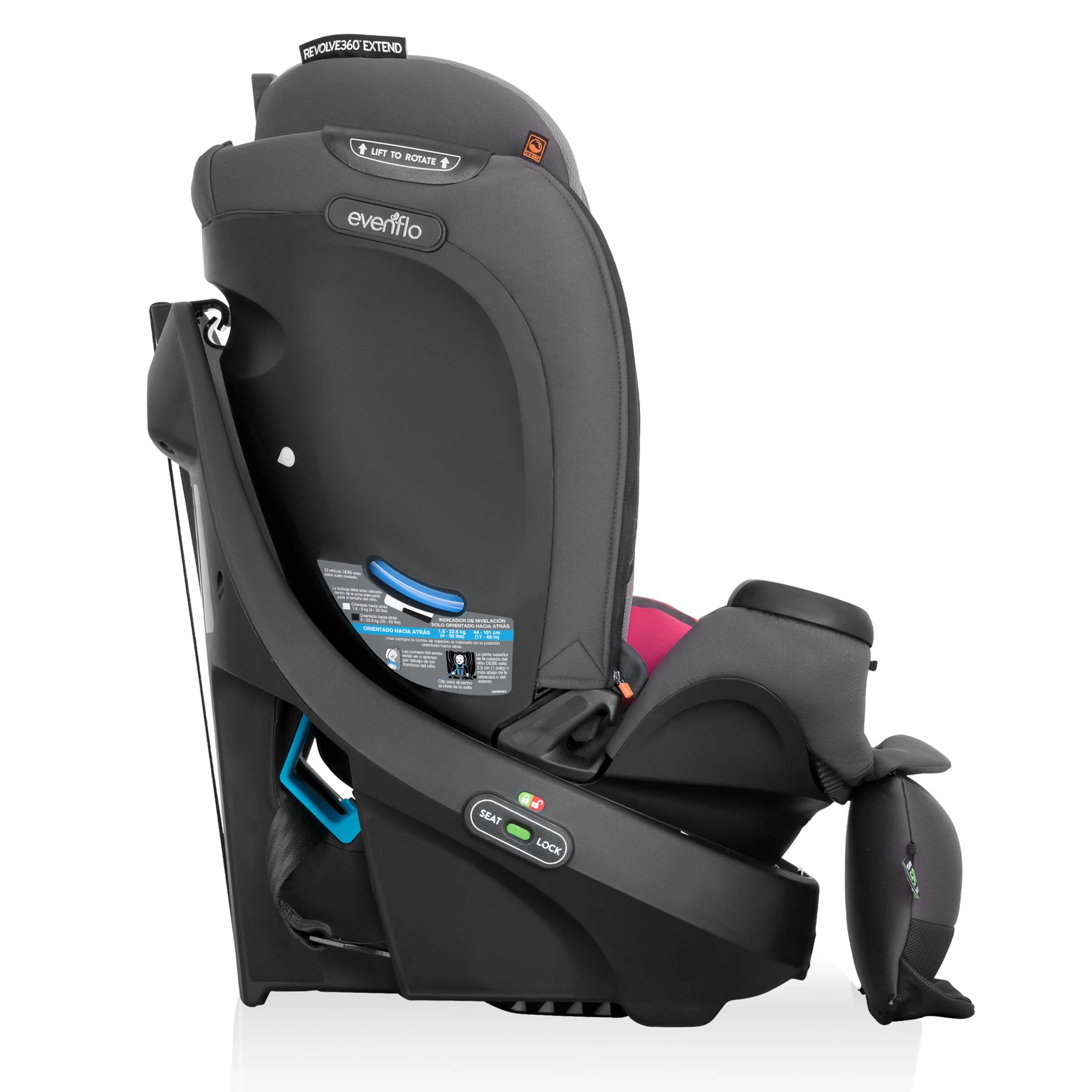 Revolve360 Extend All-in-One Rotational Car Seat with Quick Clean Cover (Revere Gray)