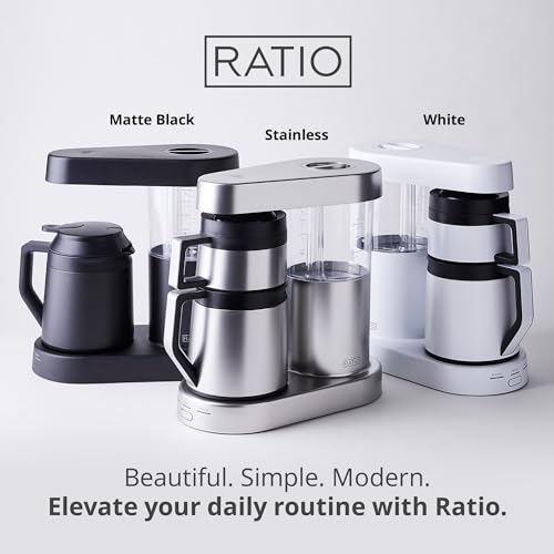 Ratio Coffee - Series 2 Six Coffee Maker, Simulated Pour-Over Coffee Machine, Coffee Pot with Brewing Capacity, Makes 2-8 Cups