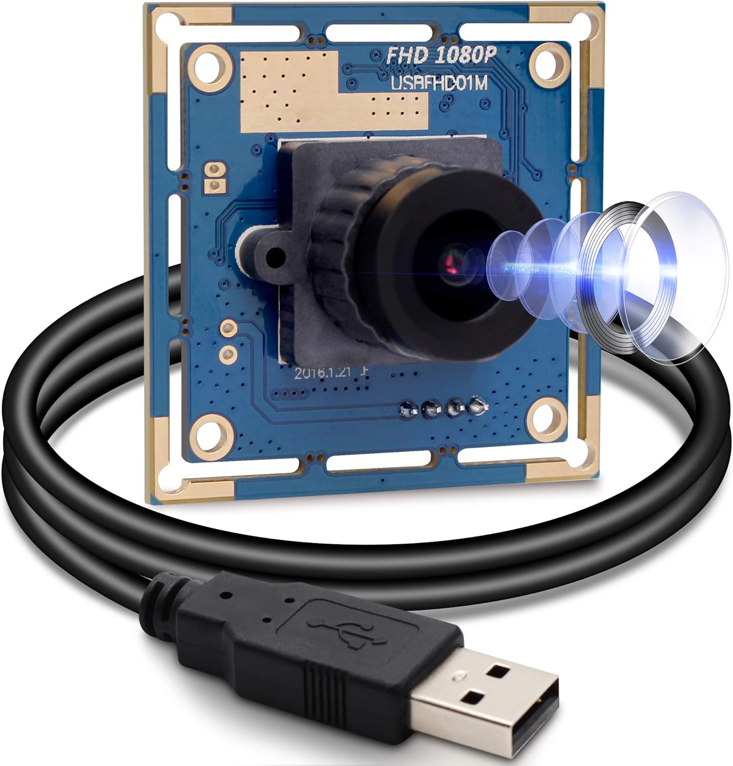 SVPRO Zoom Focus USB Camera Module 2.8-12mm Varifocal Lens 2 Megapixel HD 1080P Mini USB Camera Board CMOS OV2710 Sensor USB with Camera for Android Linux Windows Mac OS