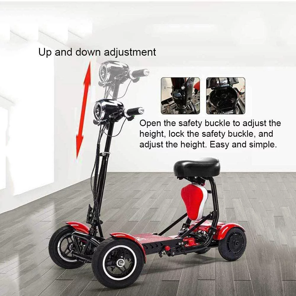 Thrive Medical 4 Wheels Mobility Scooter Electric Scooter Medical Mobility Scooter - Silver - Curated Treasures Market