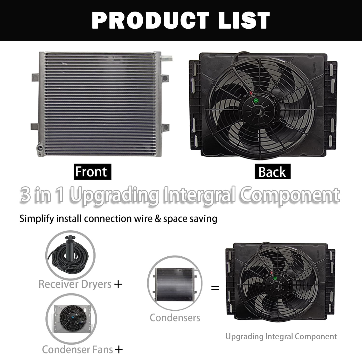 12V Air Conditioner Auto Universal Under Dash A/C Kit Heating and Cooling Car ac System Fit for Van Auto RVs Truck Electric Parking air Conditioning Energy Saving (Heat&Cool 404-100-01)