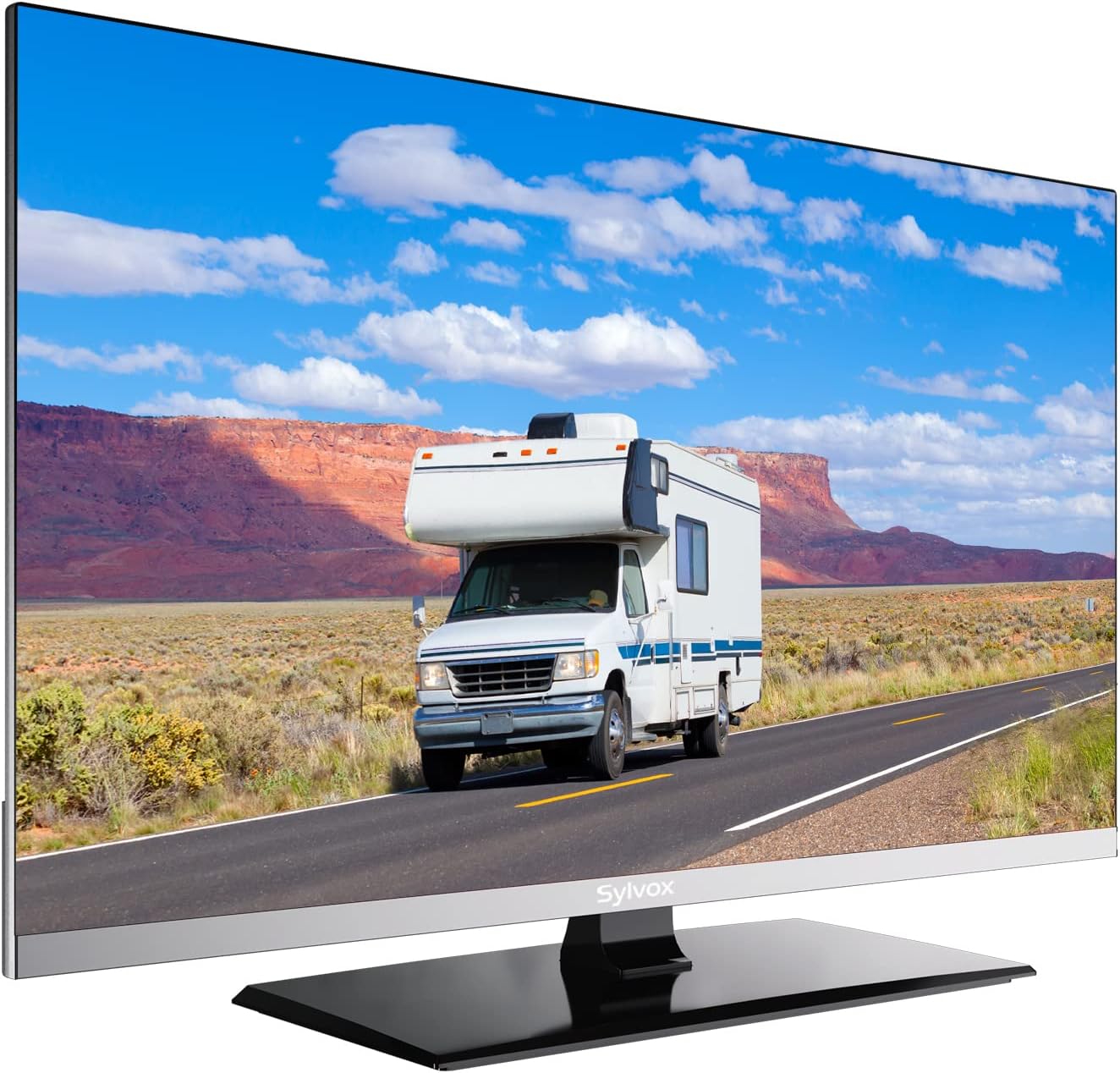 SYLVOX RV TV, 32 inches 12/24V TV for RV 1080P Full HD Smart TV, Built-in APP Store, Support WiFi Bluetooth, Small Android TV for Car Home Camper Truck Boat(Limo Series, 2023)