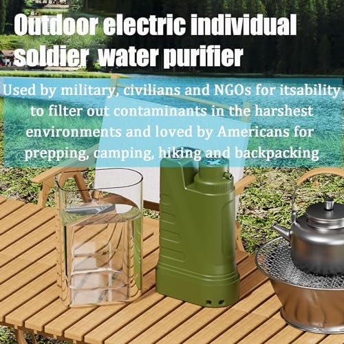 Electric Portable Water Filter, Portable Water Purifier,Water Purifier Survival,Removing up to 99.99% of impurities,Water Filter Survival Survival ，Purifying Water Camping