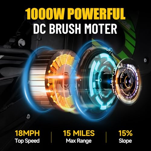 KOOZ HP112E 36V 1000W Electric Dirt Bike for Kids, 3 Speed Modes Teen Electric Motorcycle Up to 18 MPH & 15 Miles Long-Range, Dual Suspension & Disc Brake, 16" Sturdy Tire for Kids Teenagers, Orange