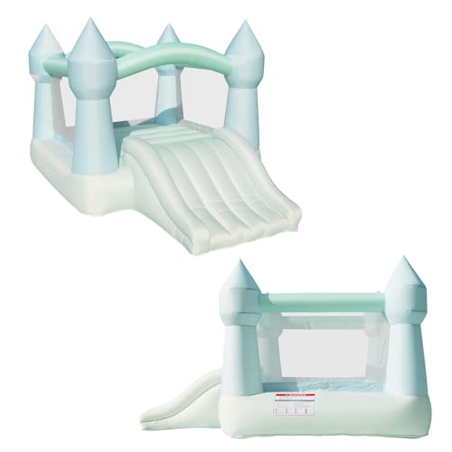 Bounceland Bouncy Castle Daydreamer Mist Bounce House, Pastel Bouncer with Slide, 12 ft L x 9 ft W x 7 ft H, UL Blower Included, Trendy Bouncer for Kids, Indoor and Outdoor Use