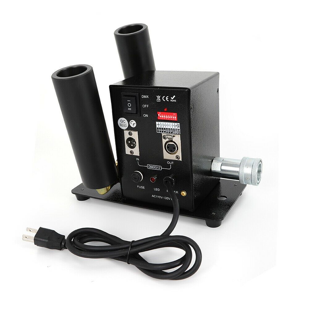 110V 200W DMX LED CO2 Jet Cannon Machine Club Stage Magic Effects Double Tube with 6M Hose