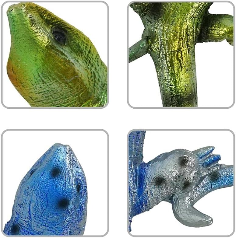 Decorative Collectibles Sculptures for Home 2Pcs Resin Gecko Wall for Home and Garden Decoration Outdoor Statues Accessories Sculptures and Animales Jardin