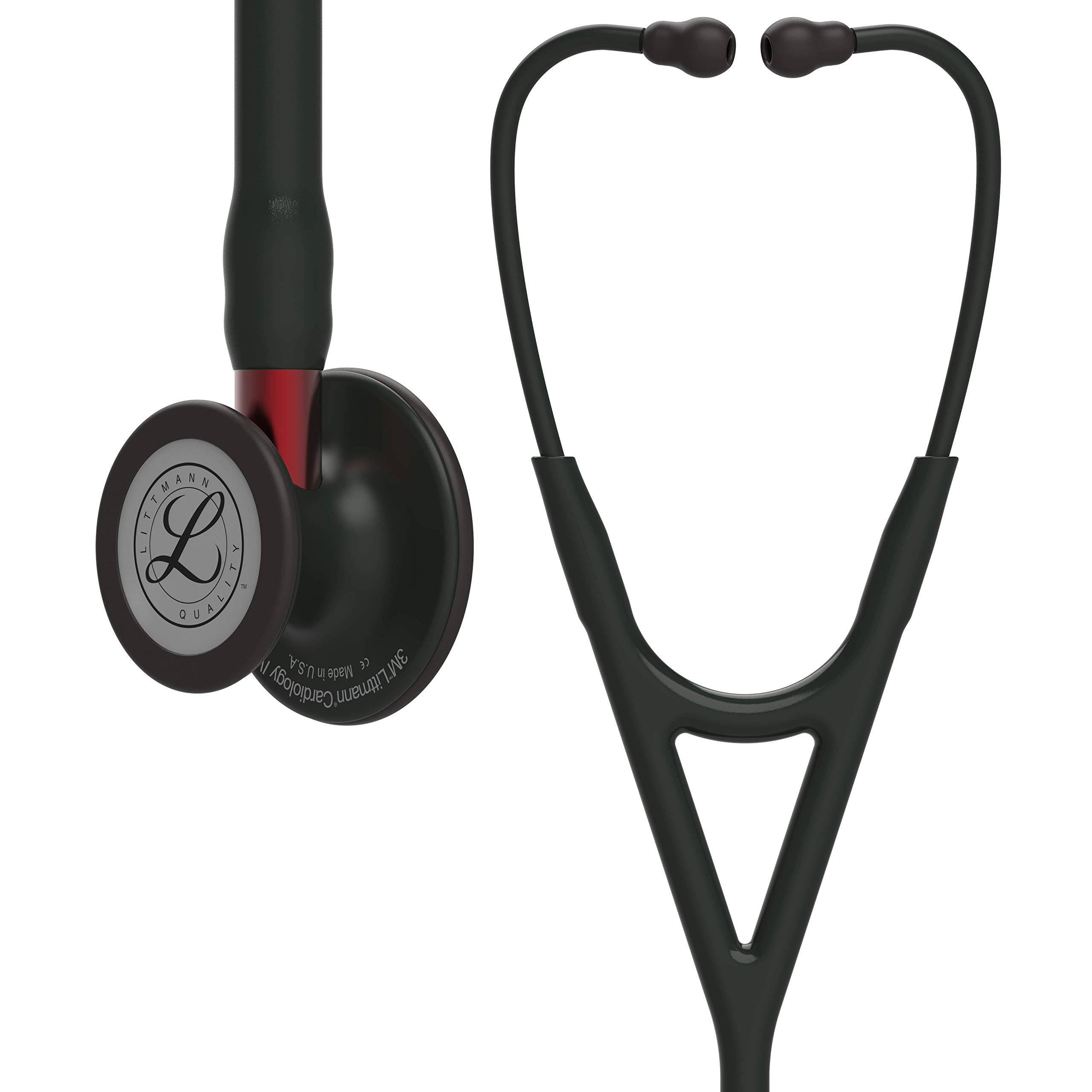 3M Littmann Cardiology IV Stethoscope - Black / Black / Red