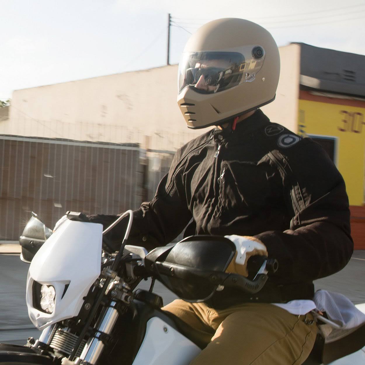 Biltwell Lane Splitter Helmet - Flat Coyote Tan Small