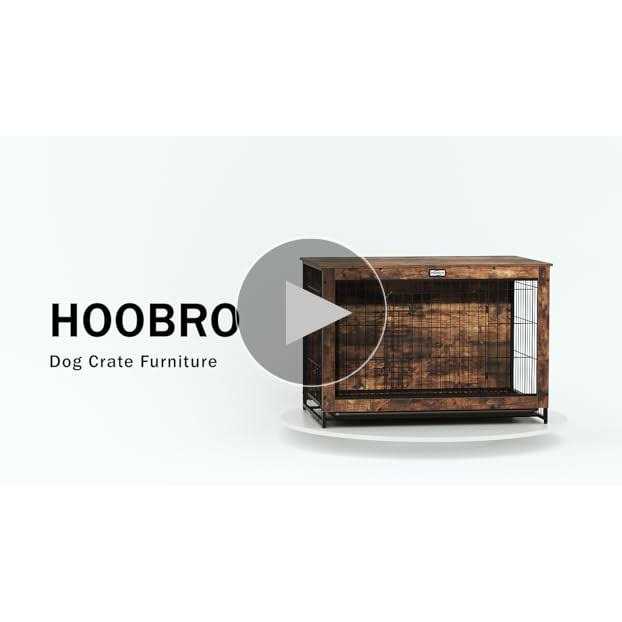 HOOBRO Dog Crate Furniture Large Dog Kennel Indoor 38.6 Wooden Pet Furniture with Pull-Out Tray - Pet Supplies online store
