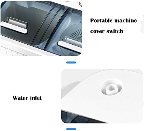 HIZLJJ Washing Machine,Twin Tub 18.7Lbs Capacity, Washer(11Lbs) and Spinner(7.7Lbs),Portable Compact Laundry Machines Durable Design Energy Saving,Rotary Controller and Washer Spin Dryer