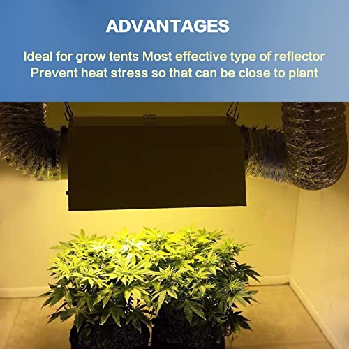 iPower Horticulture 400W HPS Grow Light Kit, 6" Hydroponics Air Cooled Reflector, Digital Dimmable Electronic Ballast, High Pressure Sodium Bulb, Plug-in Mechanical Timer