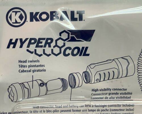 Kobalt #0498288 Hypercoil Flexible Magnetic Flashlight / Work Light Rechargeable