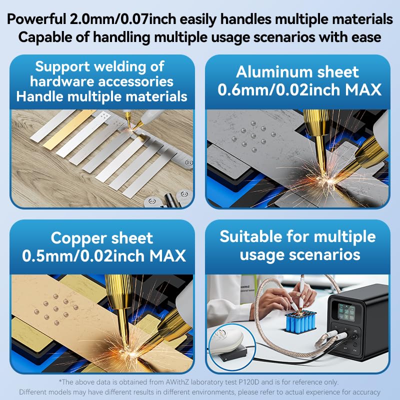 69.2 KW Capacitor Battery Spot Welder, AWithZ Spot Welder, 2-in-1 Automatic & Foot Pedal Two Modes Battery Farad Welding Equipment for 18650/LiFePO4 Lithium Battery Pack Building