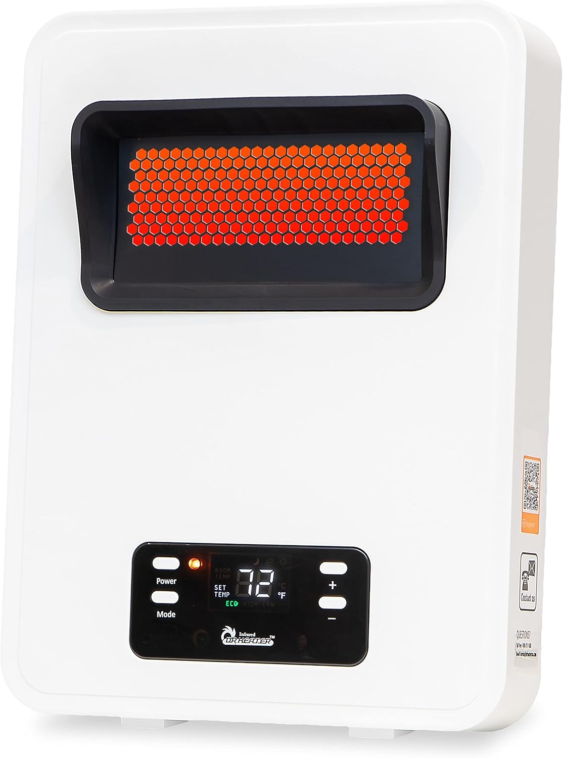 Dr Infrared Heater DR-978 Infrared Space Heater, Hybrid, Black