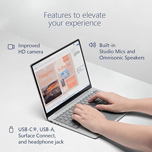 MICROSOFT SURFACE LAPTOP GO 2, 12.4" PIXELSENSE TOUCHSCREEN, 11TH GEN INTEL: i5, 8GB RAM, 128GB SSD W10H-S ICE BLUE (Renewed Premium)