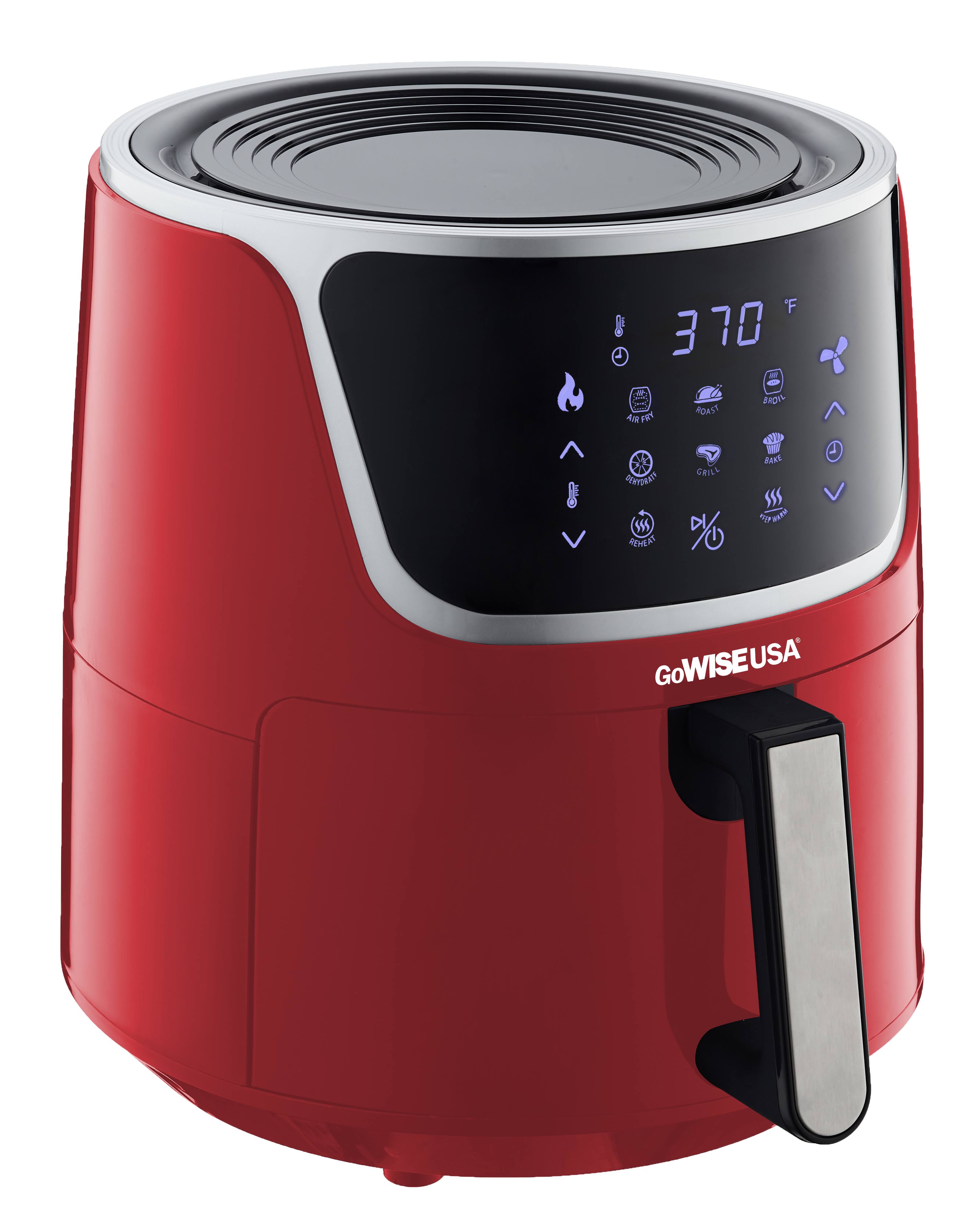 GoWISE USA Electric Air Fryer with Dehydrator - Black/Silver 7 qt