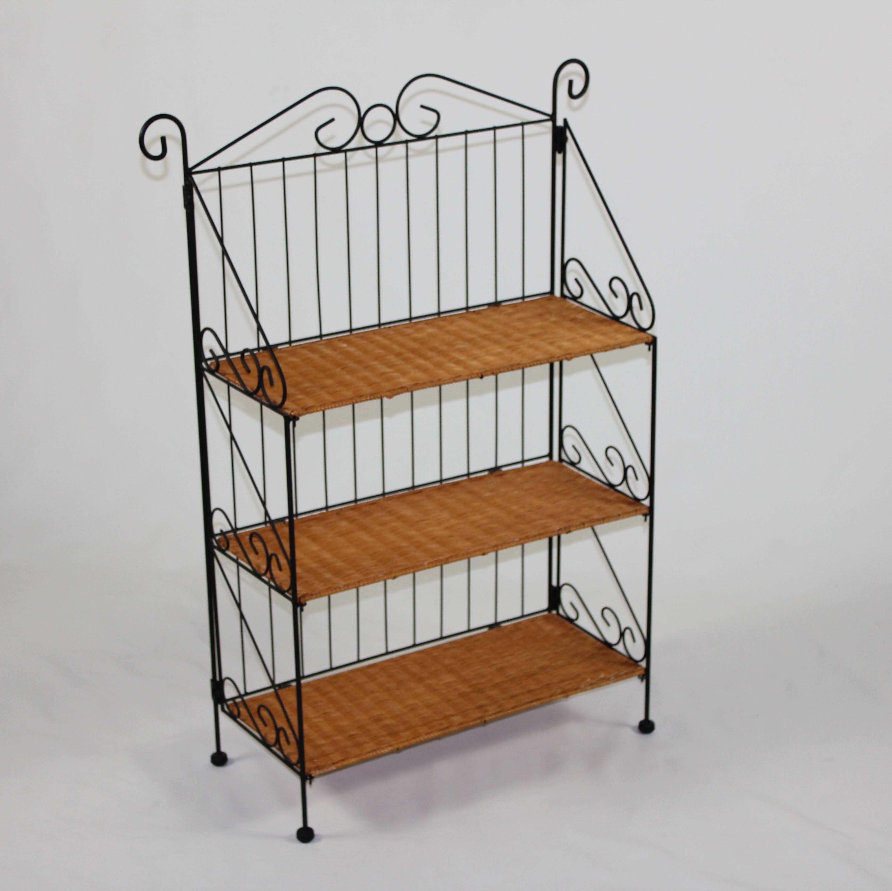 4D Concepts 3 Tier u0026 Metal Bookcase Wicker