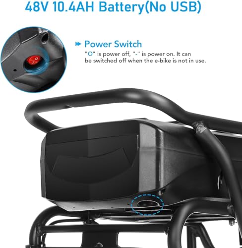 ANCHEER Electric Bike for Adults, 48V 500Wh EBike, UP to 60 Miles, Removable Battery, Fast-Charge, 26" Commuter Electric Bicycles, 7-Speed, LCD Digital Display, Suspension Fork, Cruise Control, UL2849